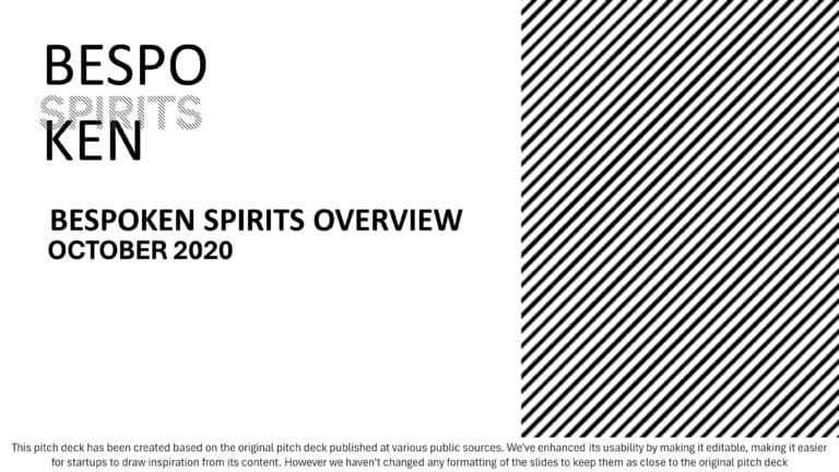 Bespoken Spirits Seed Pitch Deck & Google Slides Theme