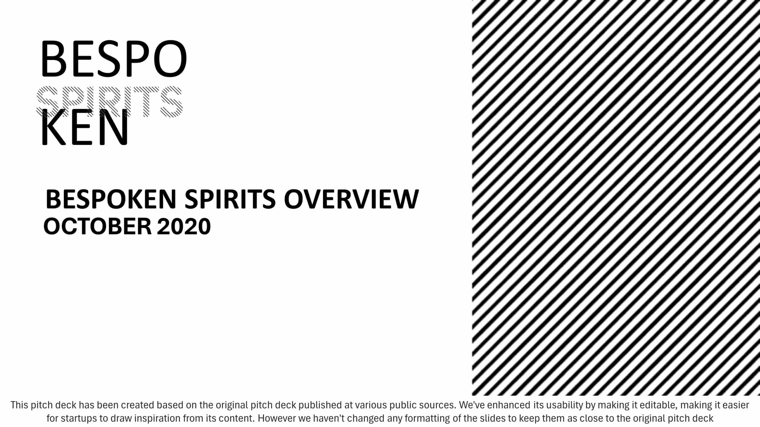Bespoken Spirits Seed Pitch Deck & Google Slides Theme