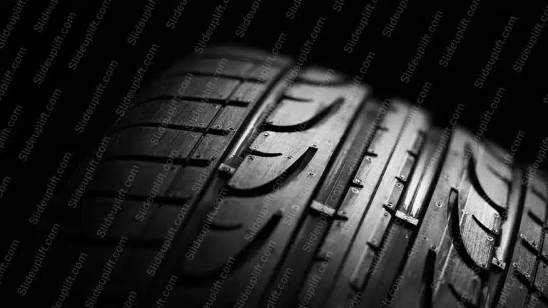 Black Grey Tire Tread background image & Google Slides Theme