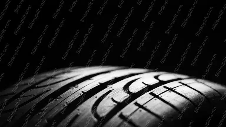 Black White Tire background image & Google Slides Theme