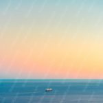 Blue Pink Gradient Ocean Ship background image & Google Slides Theme