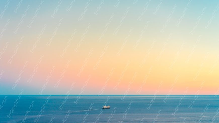 Blue Pink Gradient Ocean Ship background image