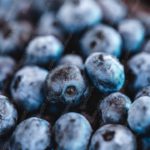 Blueberries Dark Blue and Grey background image & Google Slides Theme