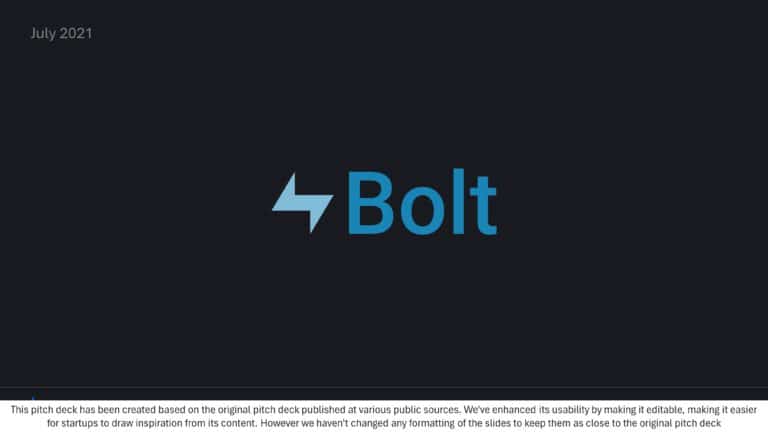 Bolt Series D Pitch Deck & Google Slides Theme