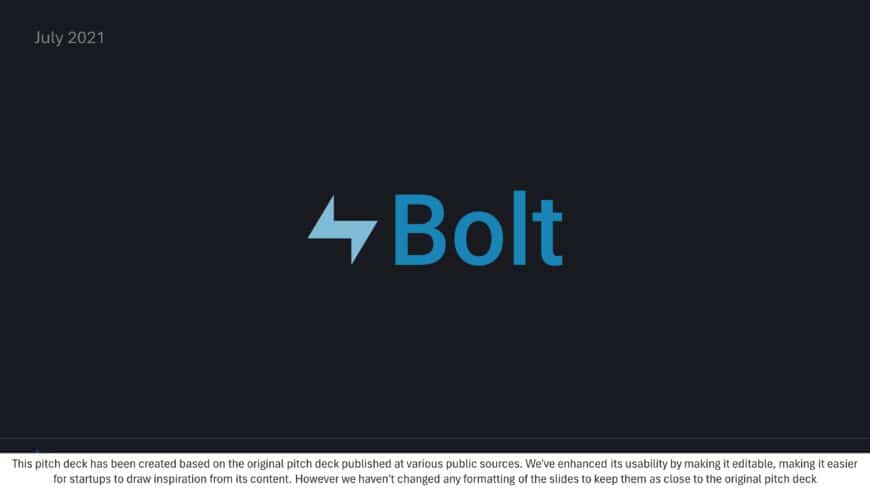 Bolt Series D Pitch Deck