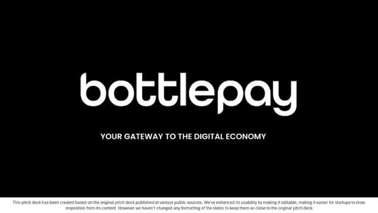 Bottlepay Seed Pitch Deck & Google Slides Theme