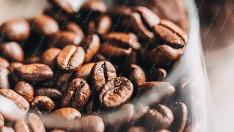 Brown Coffee Beans Background Image & Google Slides Theme