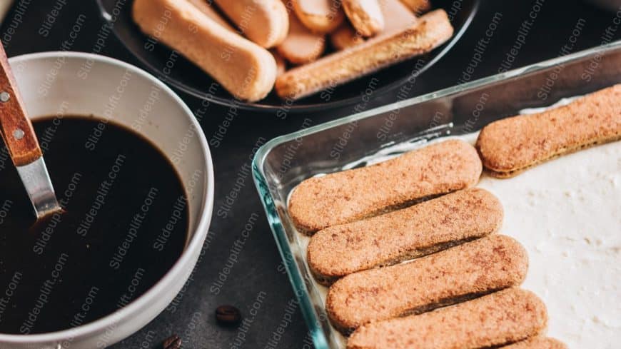 Brown Coffee and Biscuits Culinary background image