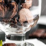 Brown DarkChocolate and IceCream Glass background image & Google Slides Theme