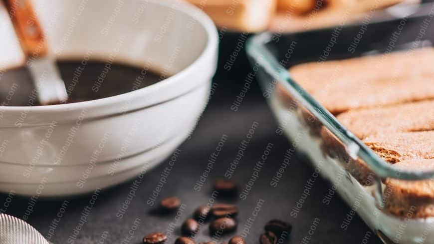 Brown White Coffee Cup Glass Dessert background image