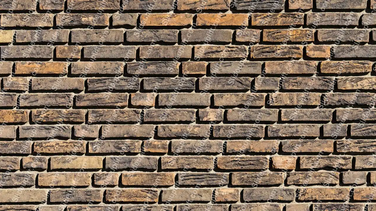 Brown Yellow Gray Brick Wall background image & Google Slides Theme