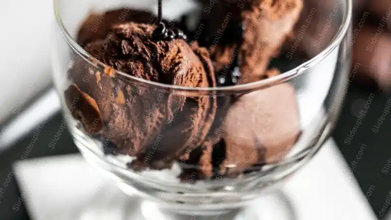 Chocolate IceCream Glass background image & Google Slides Theme