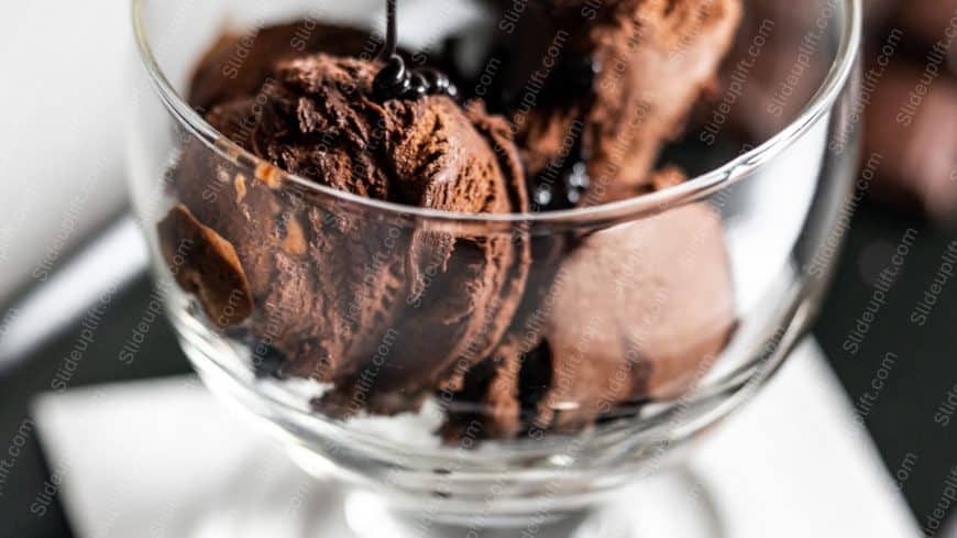 Chocolate IceCream Glass background image