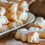 Cream White Pastries Wooden background image & Google Slides Theme