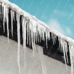 Crystal white icicles sky blue background image & Google Slides Theme