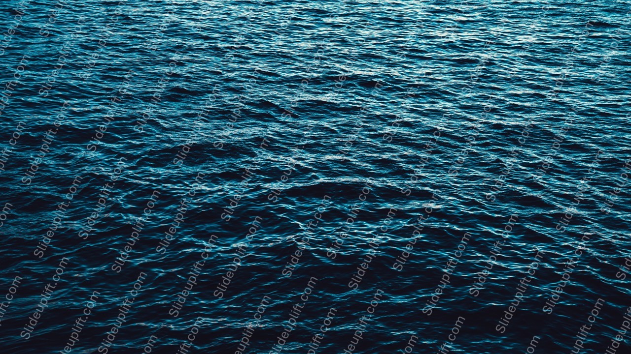 Deep Blue Ocean Waves background image & Google Slides Theme