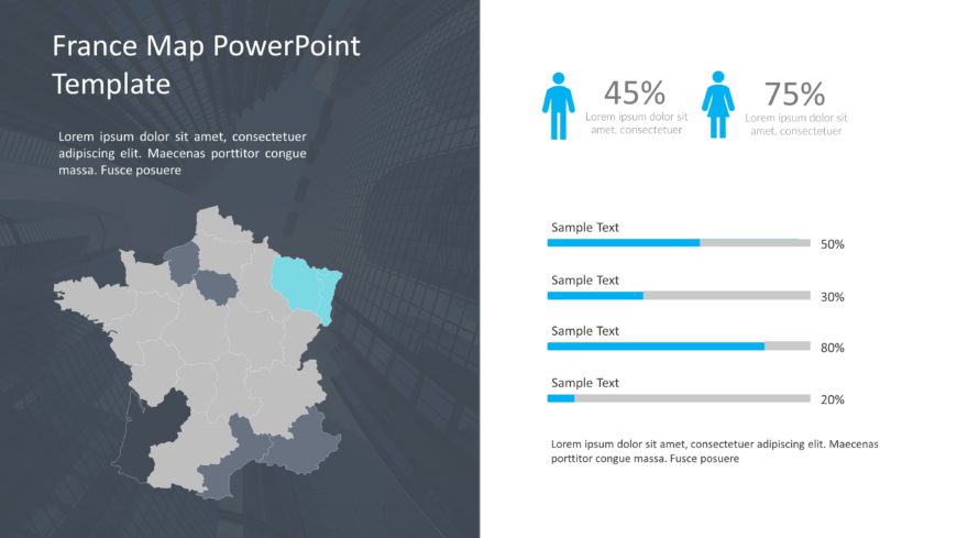 France Map PowerPoint Template 10