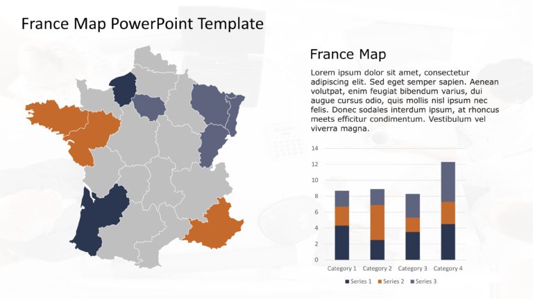 France Map PowerPoint Template 5 & Google Slides Theme