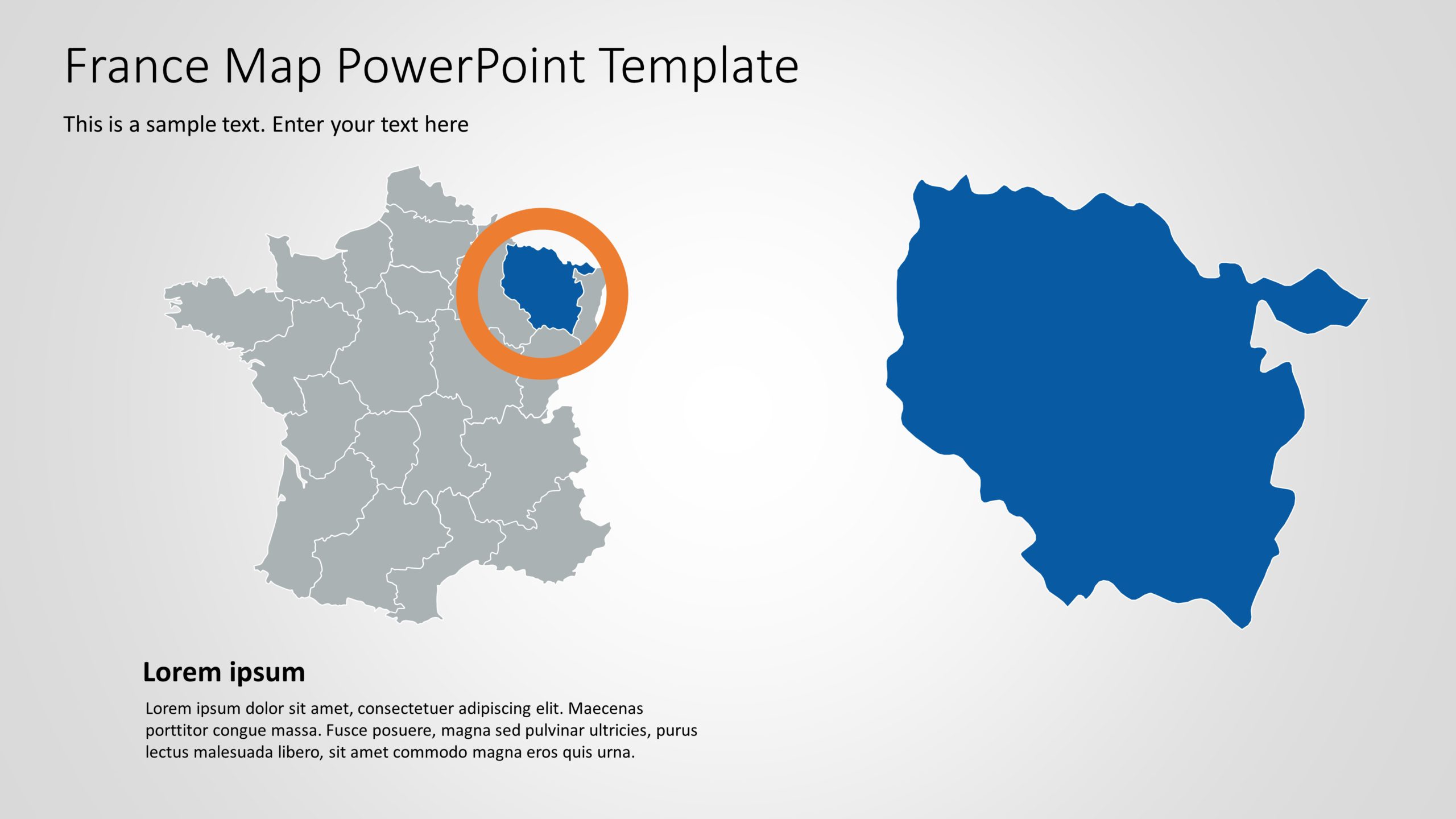 France Map PowerPoint Template 7 & Google Slides Theme