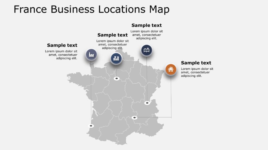 France Map PowerPoint Template 8