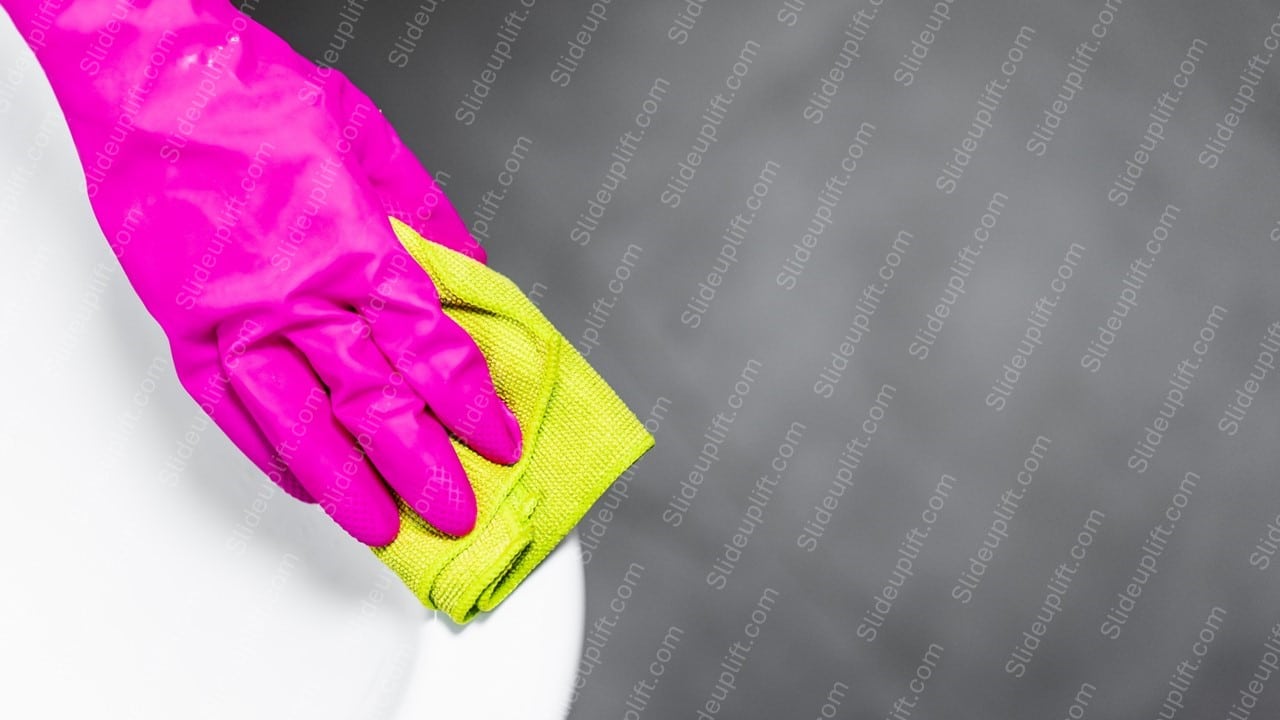 Fuchsia glove lime cloth grey background image & Google Slides Theme