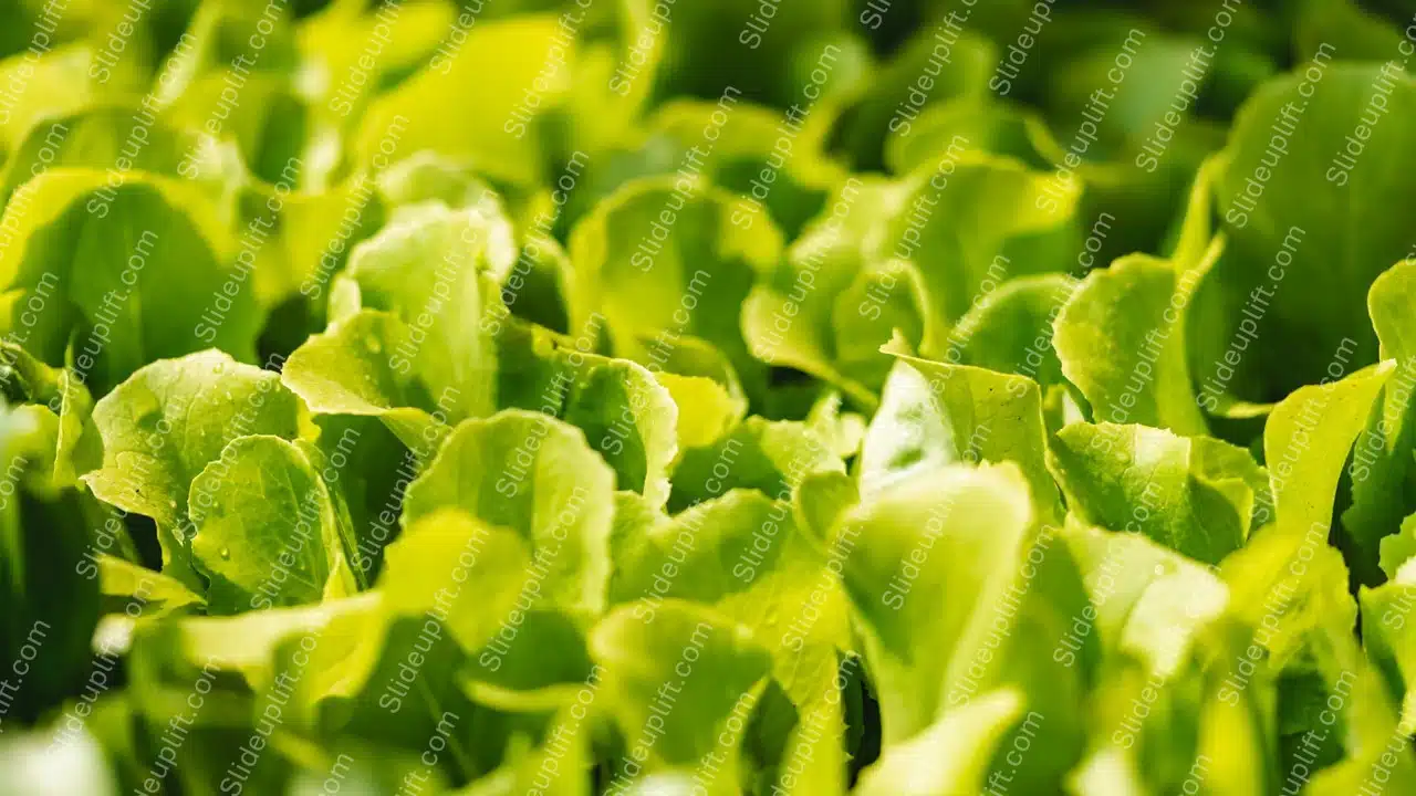 Green Lettuce Leaves background image & Google Slides Theme