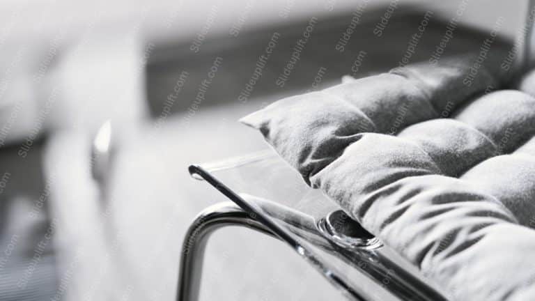 Greyscale Cushion Chair background image & Google Slides Theme