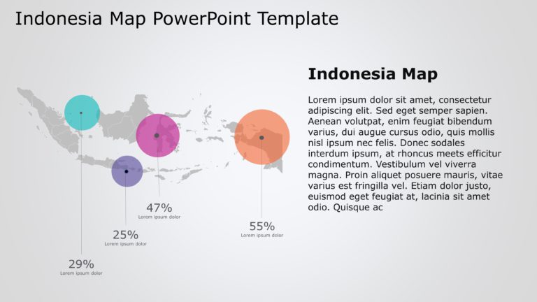 Indonesia Map PowerPoint Template 4 & Google Slides Theme