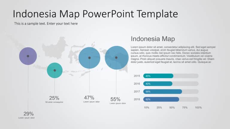 Indonesia Map PowerPoint Template 6 & Google Slides Theme