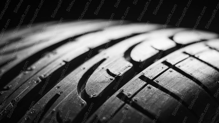 Monochrome Tire Tread background image & Google Slides Theme