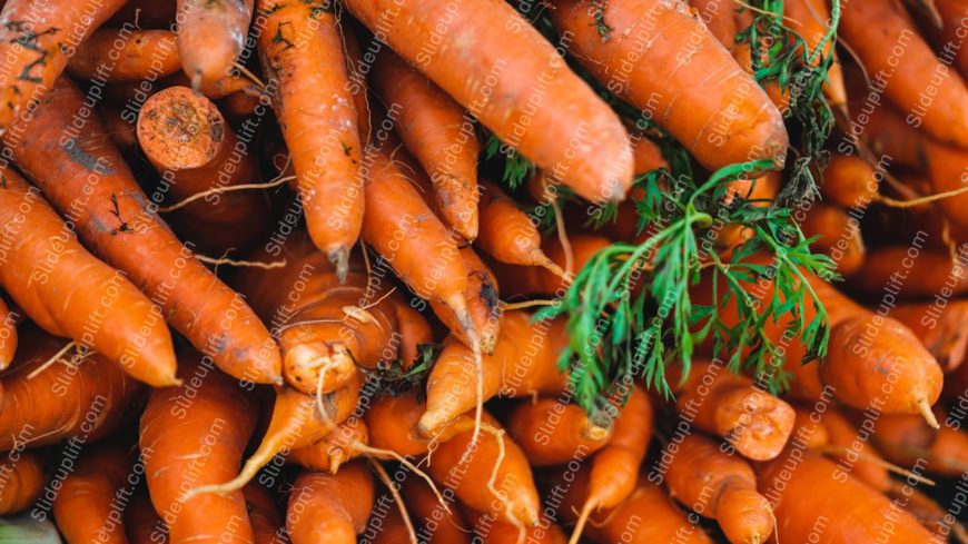 Orange Carrots Green Foliage background image