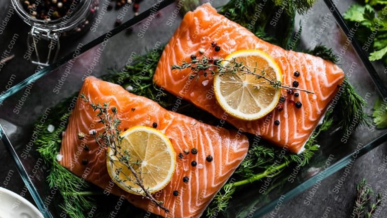 Orange Salmon Lemon GreenDill background image & Google Slides Theme