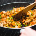 Orange green chicken vegetables background image & Google Slides Theme