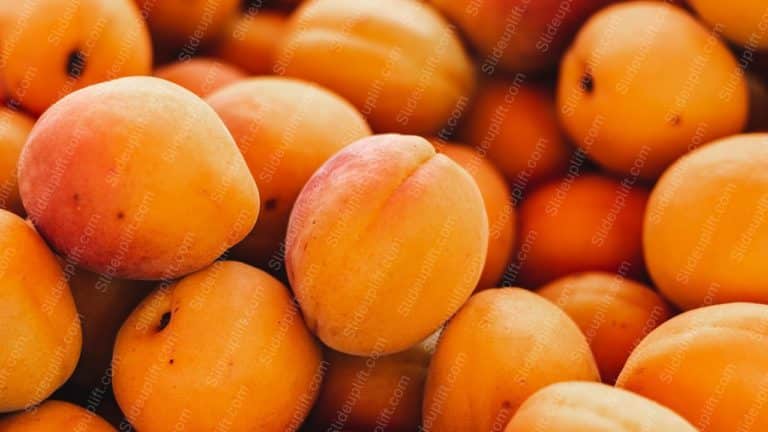 Orange yellow apricots background image & Google Slides Theme