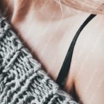 Pale Skin Black Strap Gray Knitwear background image & Google Slides Theme