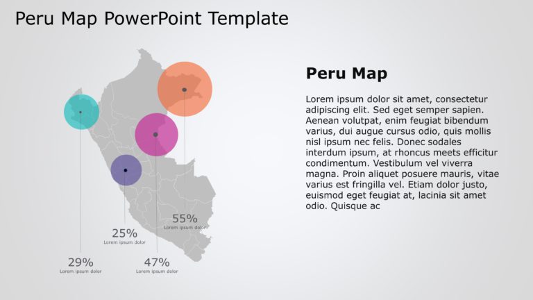 Peru Map PowerPoint Template 4 & Google Slides Theme
