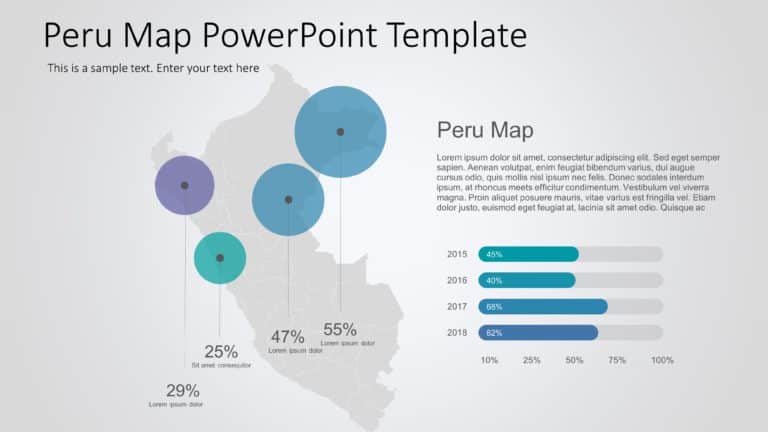 Peru Map PowerPoint Template 6 & Google Slides Theme