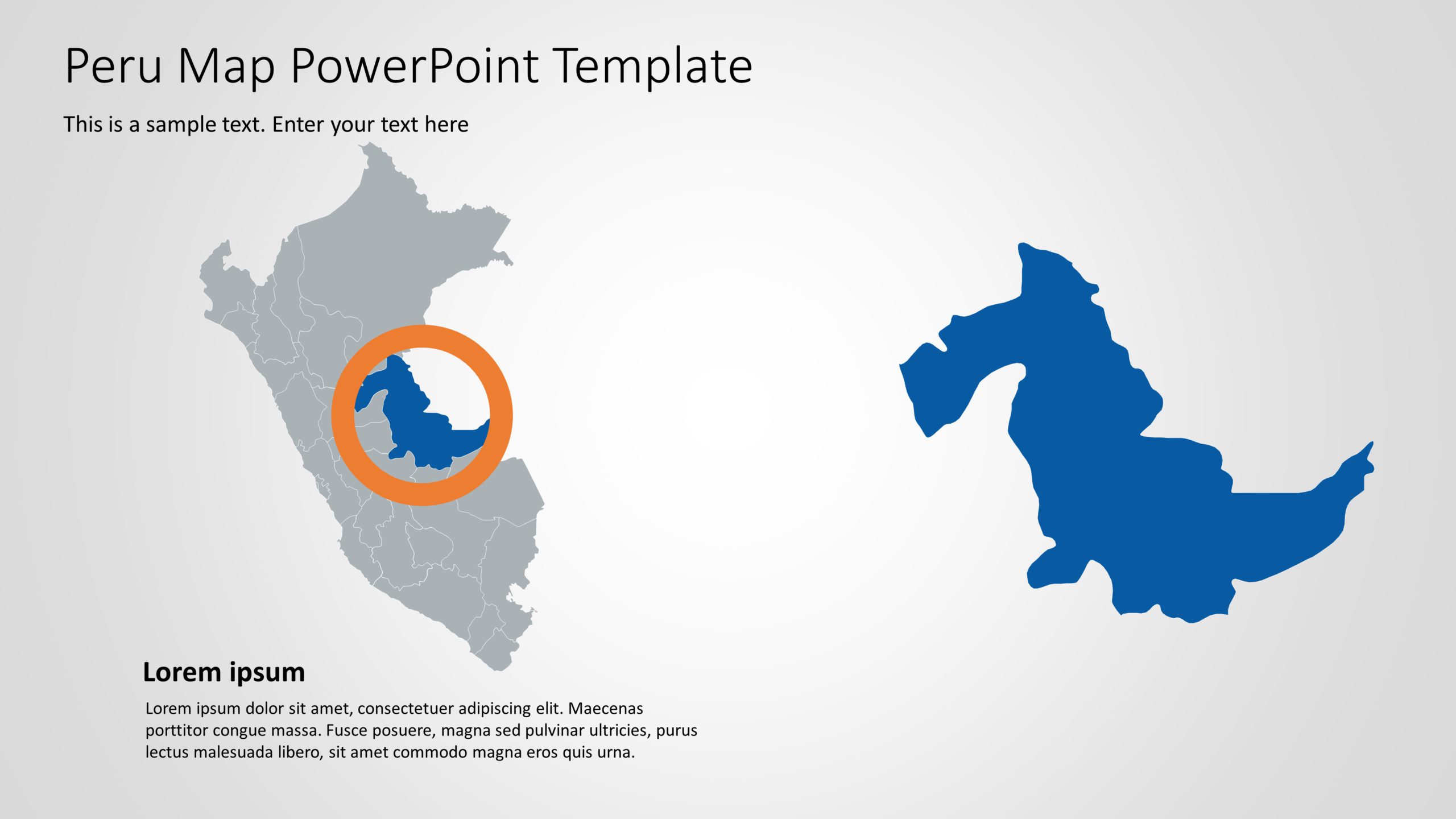 Peru Map PowerPoint Template 7 & Google Slides Theme