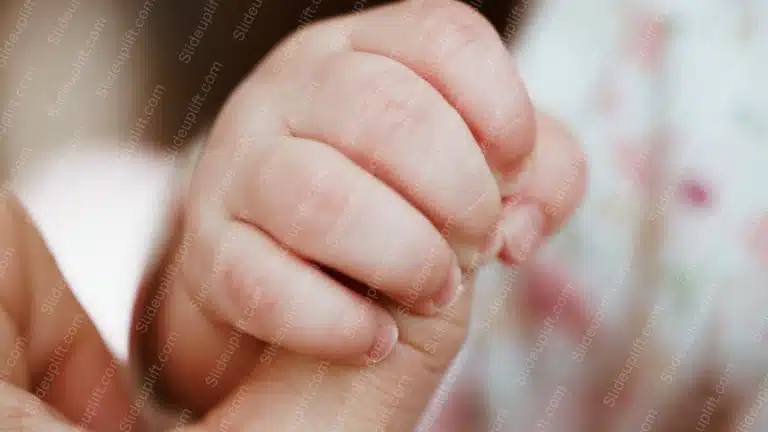 Pink White Hand closeup background image & Google Slides Theme