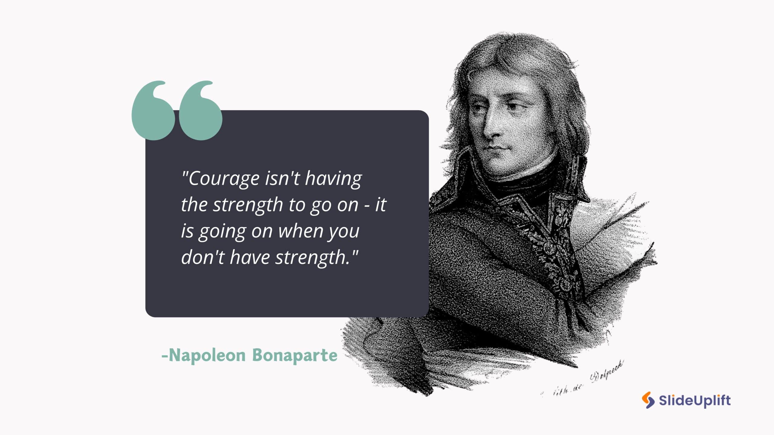 PowerPoint Motivational Slide By Napoleon Bonaparte & Google Slides Theme