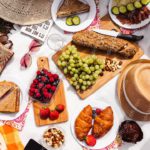 Red Green Beige Food&Accessories Picnic background image & Google Slides Theme