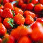 Red Green Strawberries background image & Google Slides Theme