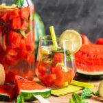 Red Green Watermelon Yellow Lemon Clear Drink background image & Google Slides Theme