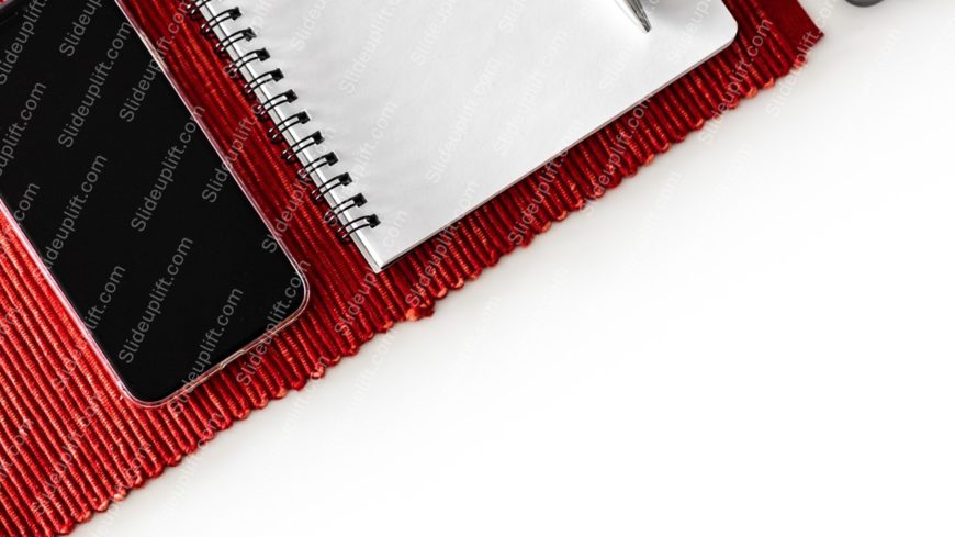 Red Spiral Notebook Smartphone White background image