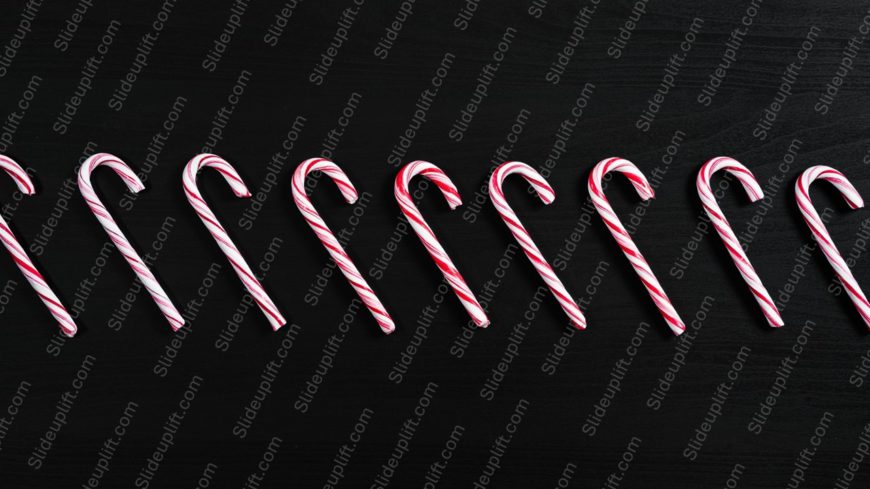 Red and White Candy Canes Dark Background Image