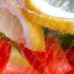 Red yellow green mint lemon watermelon drink background image & Google Slides Theme