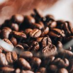 Rich Brown Coffee Beans Clear Glass background image & Google Slides Theme