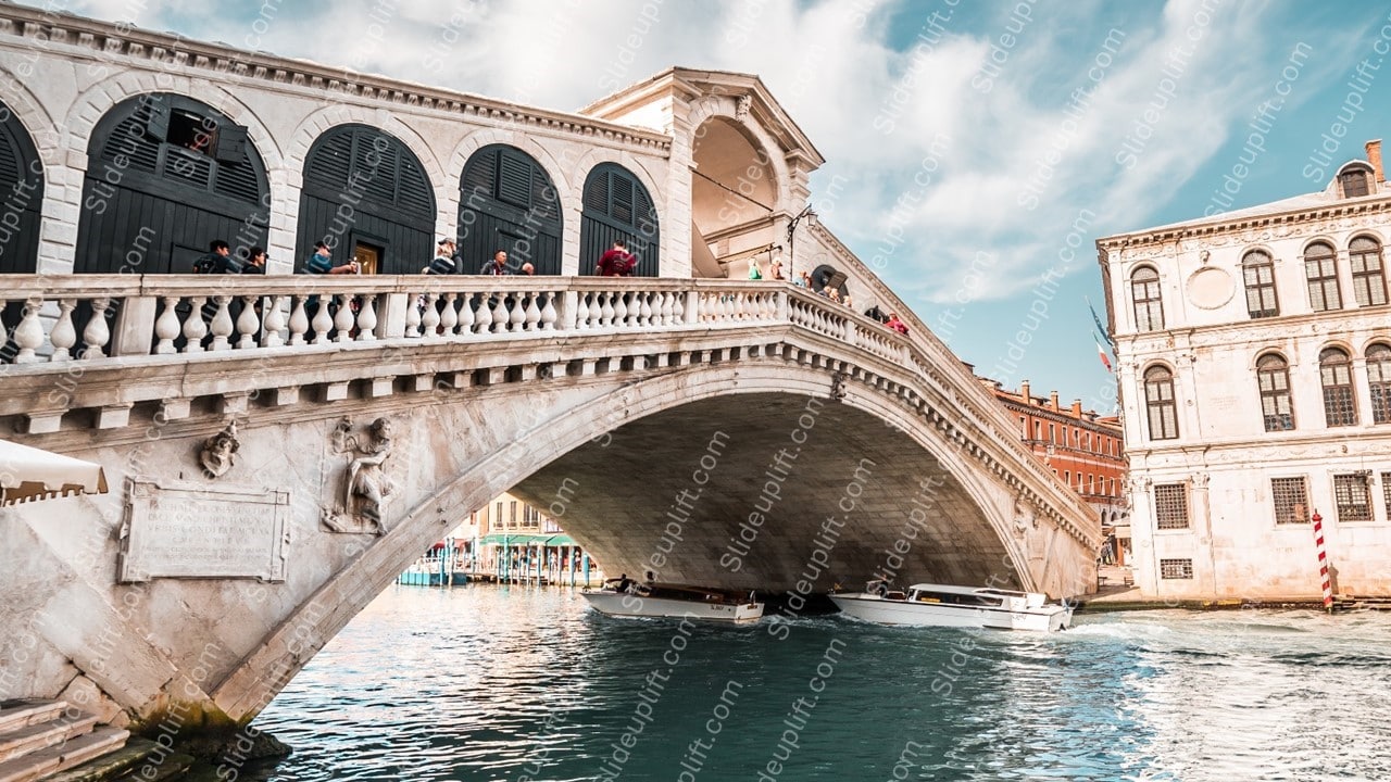 Stone bridge Canal background image & Google Slides Theme