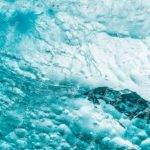 Turquoise Ice Texture background image & Google Slides Theme