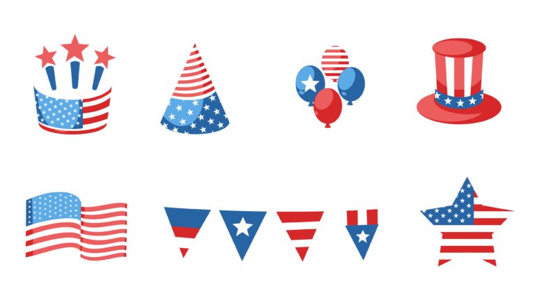 United States Country Flag Icons & Google Slides Theme